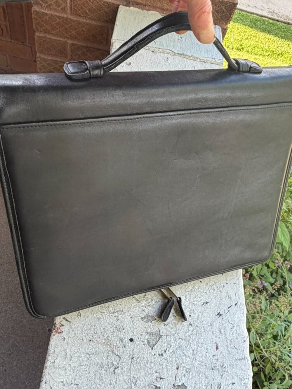 COACH Vintage 80s Large Portfolio Binder Navy Ink Document Brief Bag Case Unisex - Picture 2 of 14
